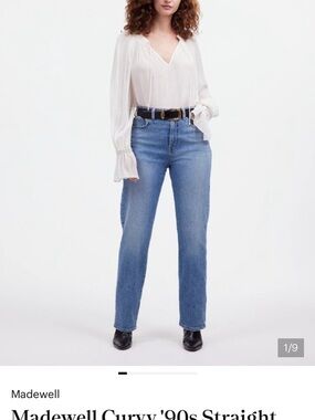 Madewell TALL Curvy 90s Straight 26T Rondell Wash